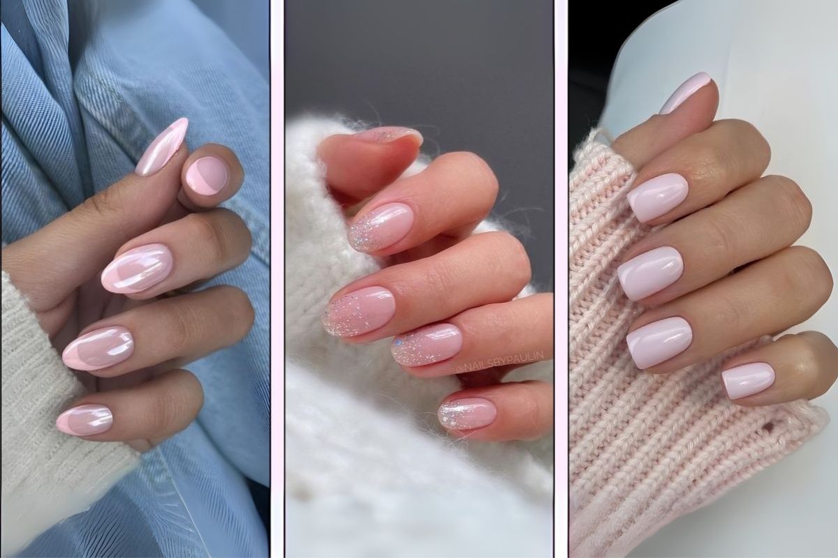 rose water nails winter trend 1