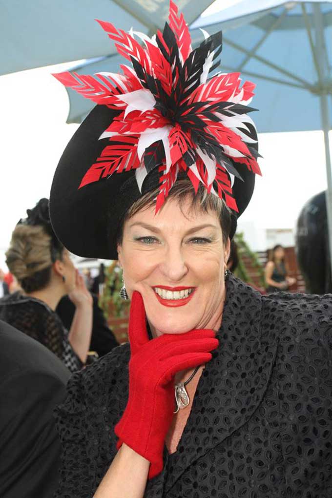 Top off your race day look with a stylish hat from Sandy Aslett Milliner